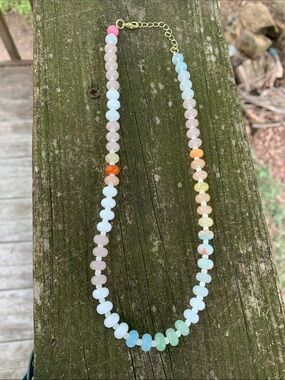 NWOT Pastel Multicolor Beaded Necklace